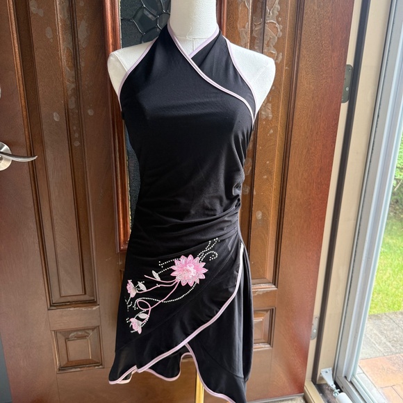 Silk Halter Dress - Picture 1 of 4